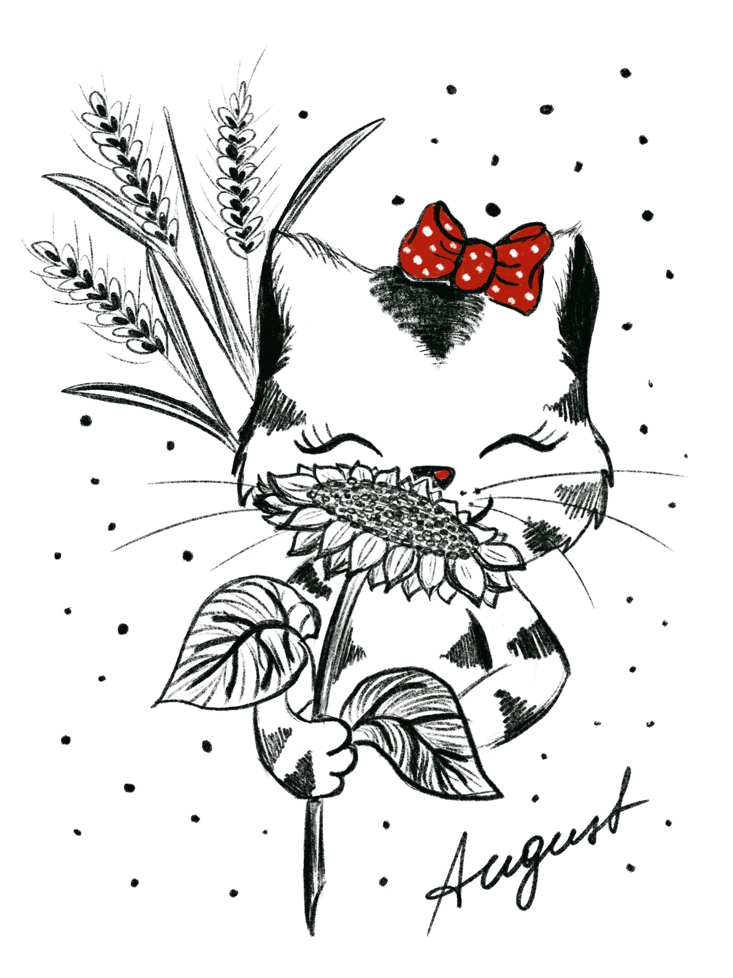 Poster Katze , Geschenk Katze Kunst Schwarz-Weiß Wand Dekor Poster, Druck Digital Download
